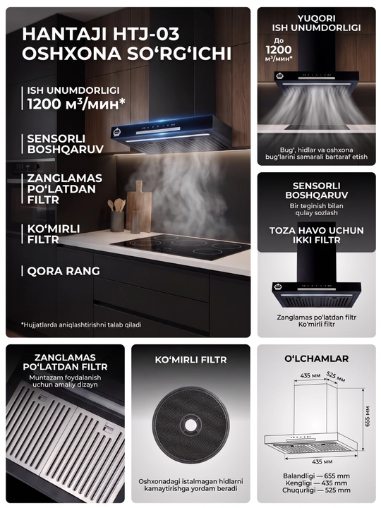 Oshxona dudbo'roni Hantaji 60sm