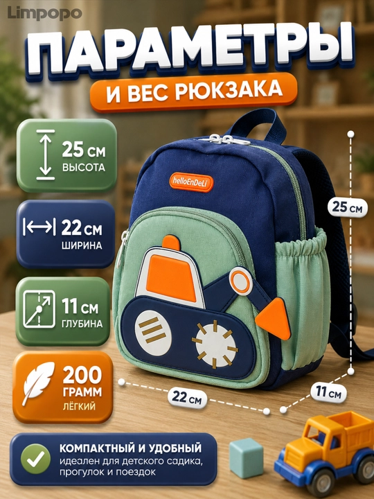 Рюкзак детский для мальчиков и девочек сумка для садика