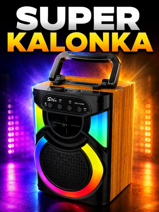 RGB LED yoritgichi va Bluetooth bilan jihozlangan 1200 Vt Super Bass karnayi - 