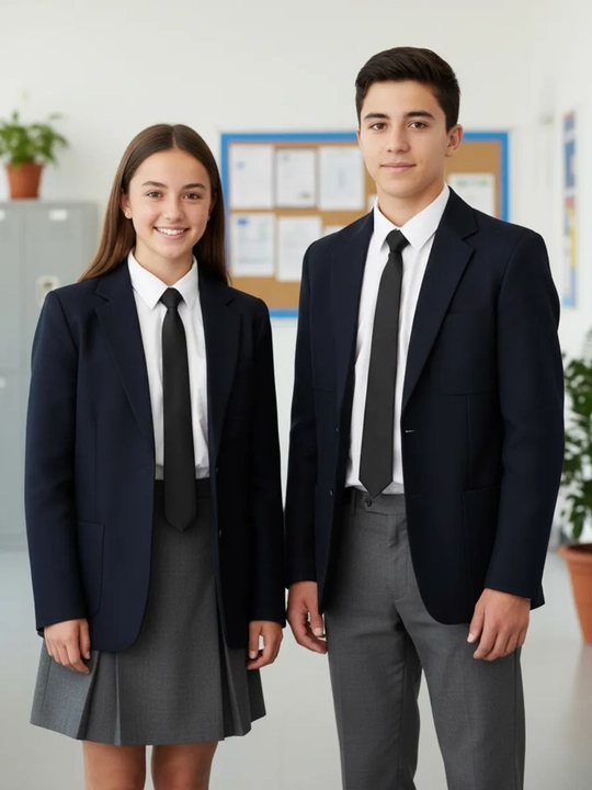 Maktab galstugi, o‘quvchilar va talabalar uchun uniseks klassik galstuk, maktab formasi