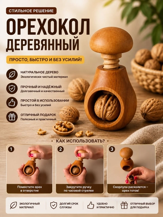 Деревянный орехокол