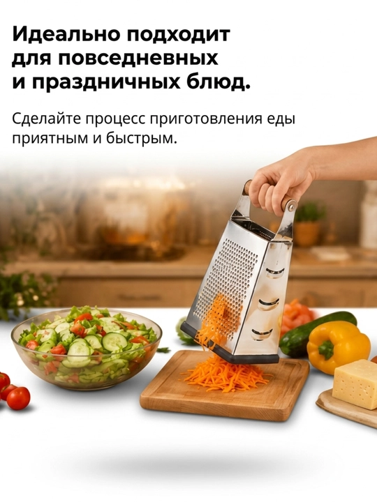 Oshxona uchun to‘rt tomonlama ko‘p funksiyali qirg‘ich