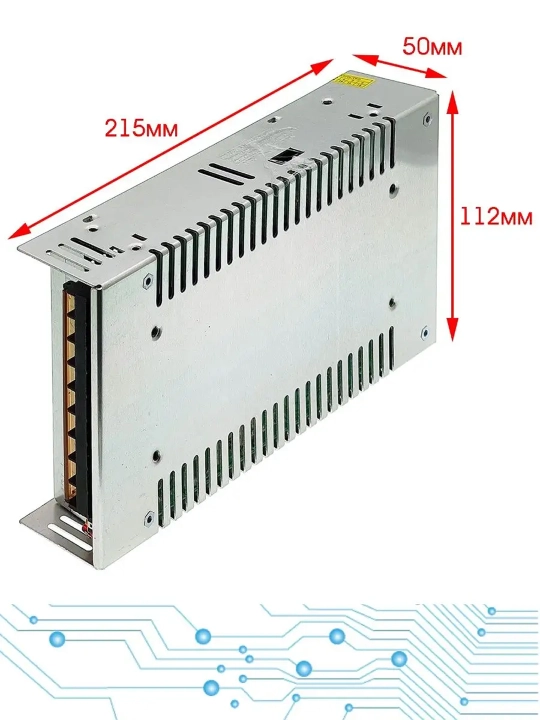 Блок питания импульсный 12V 40A 480W для LED ленты и видеонаблюдения