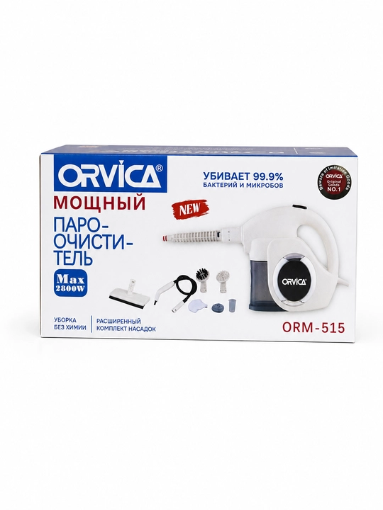 Пароочиститель ORVICA ORM-515, 2800 Вт, паровой очиститель для уборки дома