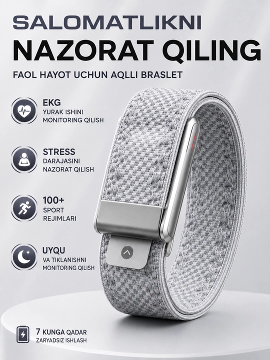 Smart Premium Bracelet – ЭКГ, контроль уровня стресса и более 100 спортивных режимов