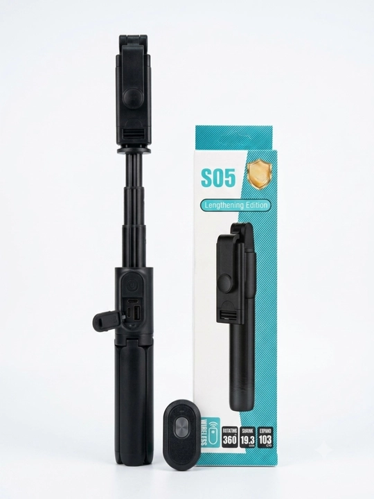 Selfi tayog'i tripod S05 103 cm bluetooth pultli monopod telefon va kamera uchun