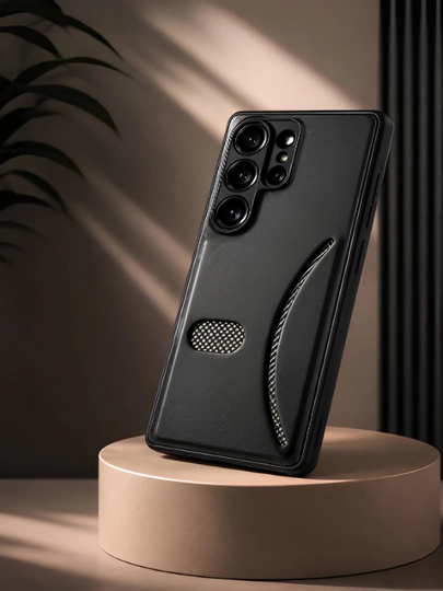 Чехли для Samsung Ultra со встроенным отдельно для карты, двухслойный премиум качество