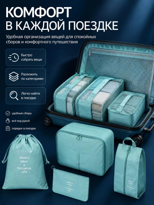 Набор дорожных органайзеров 7 в 1