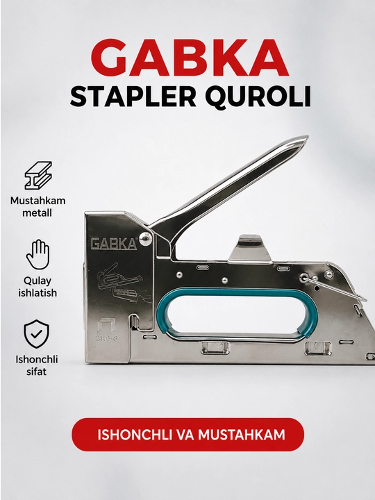 GABKA metall stapler quroli (mebel va qurilish ishlari uchun)
