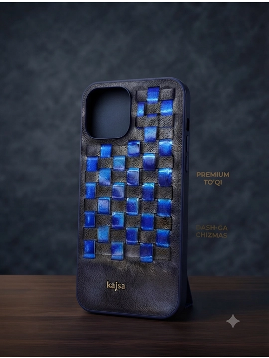 Премиальный чехол Kajsa из плетеной эко-кожи для iPhone 12 pro max