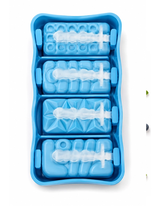Силиконовая форма для мороженого 4 ячейки BPA Free, форма для эскимо и фруктового льда