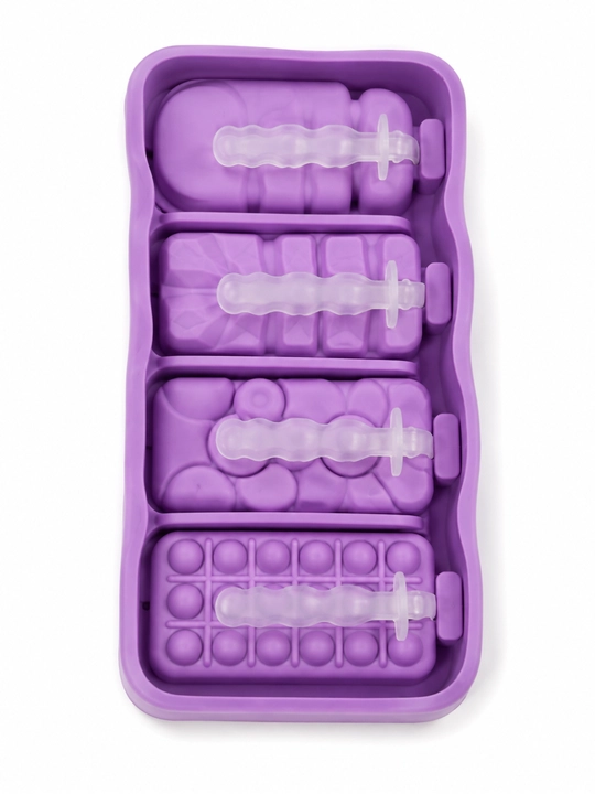 Силиконовая форма для мороженого 4 ячейки BPA Free, форма для эскимо и фруктового льда