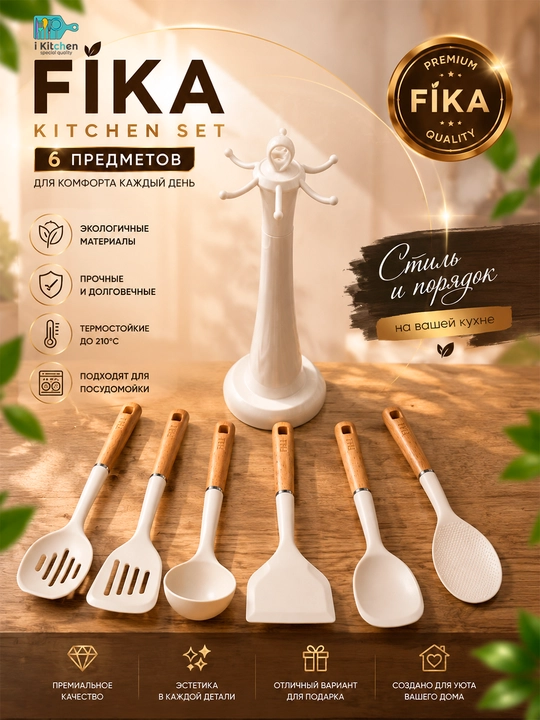 Набор силиконовых кухонных принадлежностей FIKA