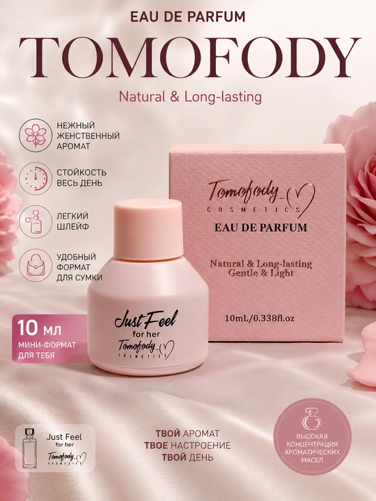 Парфюмерная вода TOMOFODY Eau de Parfum 10 мл — женский стойкий парфюм с феромонами - 