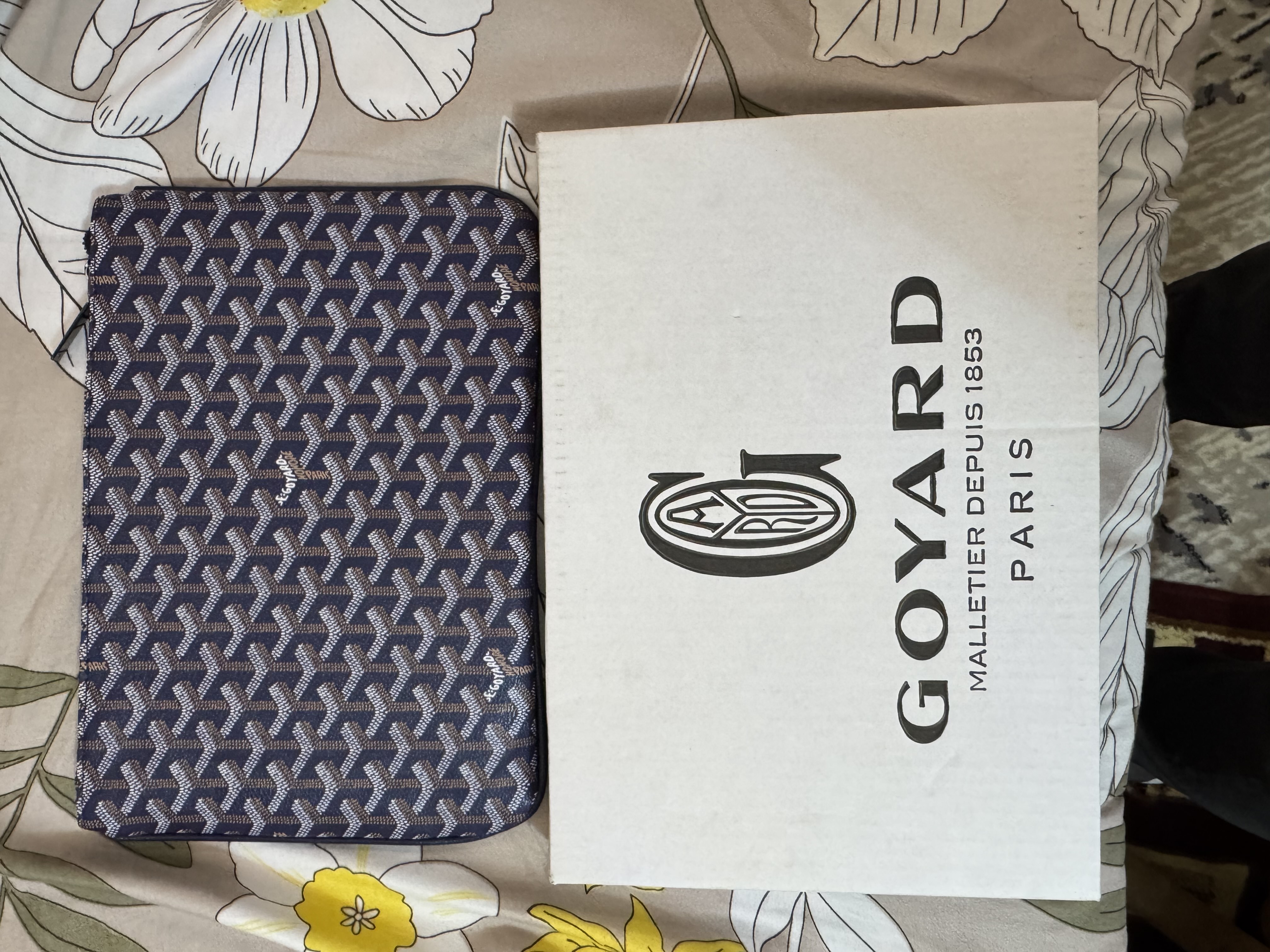 Мужской современный клатч в стиле Goyard (31х21 см)