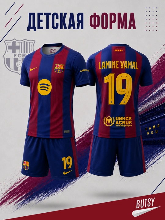 Bolalar uchun futbol formasi bacelona real madrid messi ronaldo mbappe ramos futbol forma - 