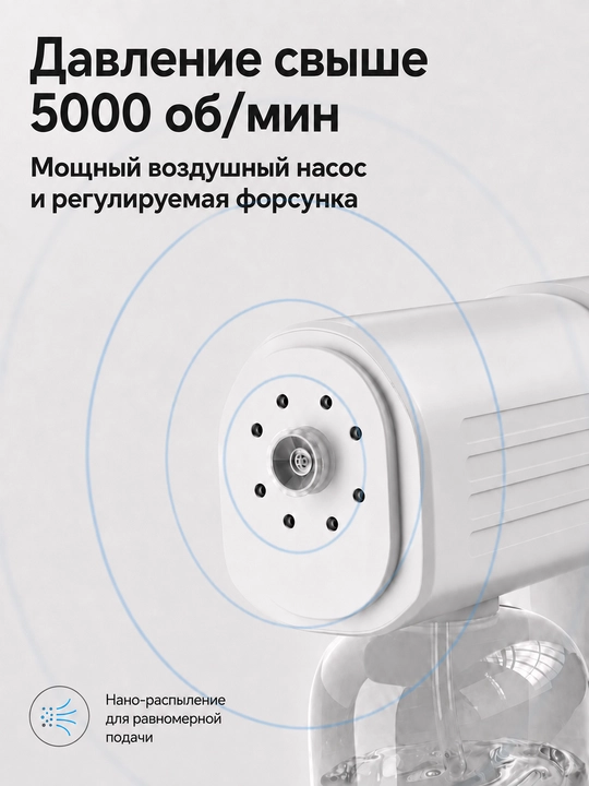 Нано-распылитель для дезинфекции: подходит для спирта и дезинфицирующих растворов