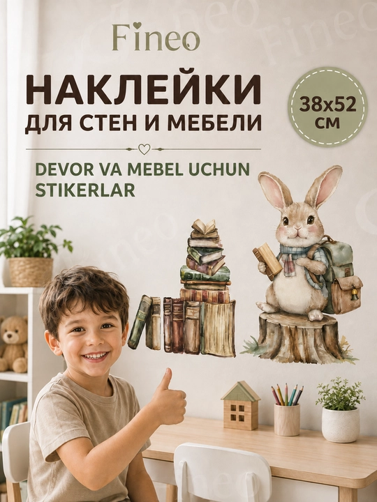 Bolalar xonasi, bolalar bog‘chasi va maktab uchun devor va mebel stikerlari - 