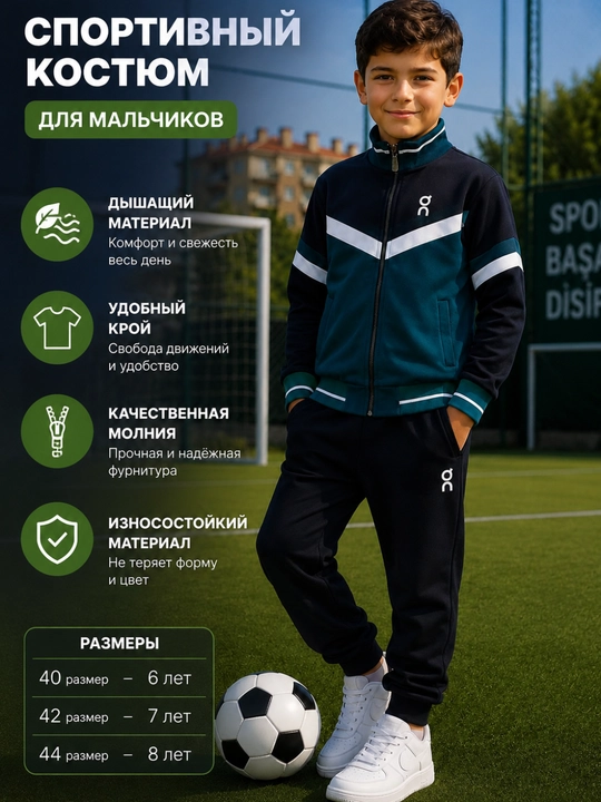 O‘g‘il bolalar uchun sport kostyumi – qulay, zamonaviy va sifatli, 6–8 yosh