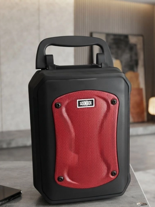 Portativ Bluetooth karnay, simsiz mini kolonka, USB/TF/FM, kuchli ovoz, qizil
