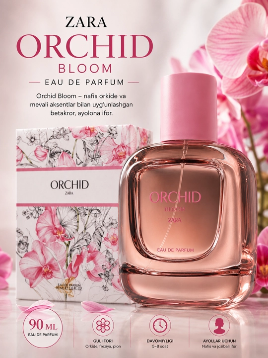 Ayollar atiri Zara ORCHID Eau de Parfum,90ml Orchid atiri - 