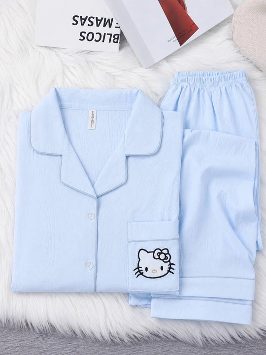Ayollar uchun uzun yengli uzun shimli pijama – kuz, qish va bahor uchun
