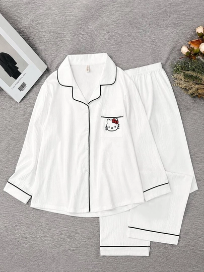 Ayollar uchun uzun yengli uzun shimli pijama – kuz, qish va bahor uchun