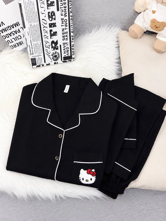 Ayollar uchun uzun yengli uzun shimli pijama – kuz, qish va bahor uchun