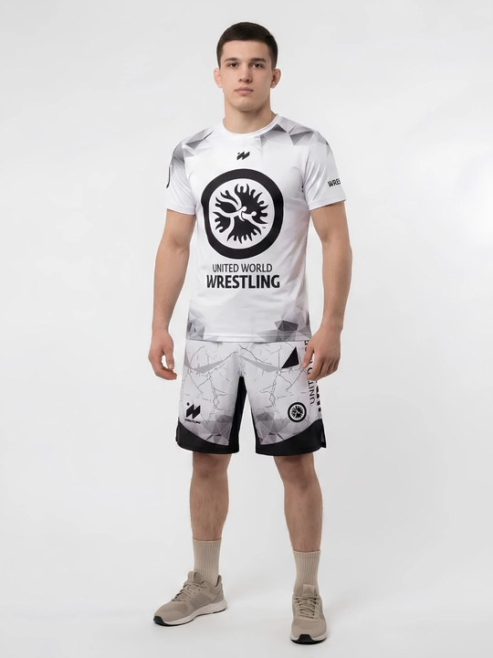 Wrestling United World Sports шорты и футболка, 2 в 1, рестлинг униформа ММА униформа