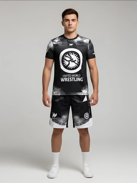 Wrestling United World Sports шорты и футболка, 2 в 1, рестлинг униформа ММА униформа