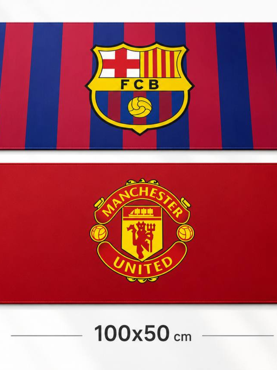 Игровой коврик для стола 100x50 см Barcelona Manchester United XXL Mouse Pad