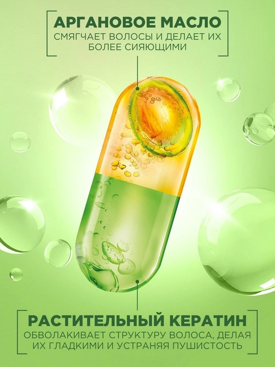 Fructis soch niqobi, laminatsiya va porlash, argan yog'i bilan, 320 ml