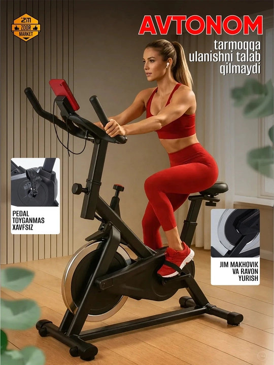 Uy va zal uchun velotrenajyor, mini, ixcham ES-01, 120 kg