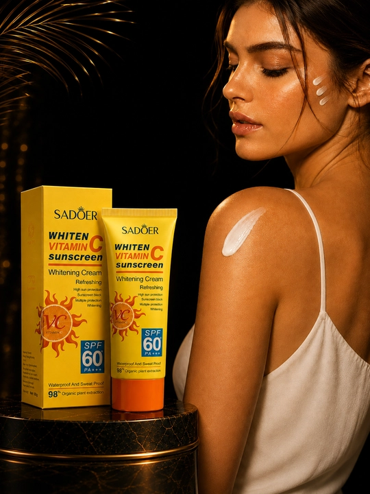 SADOER SPF 60 quyoshdan himoya kremi, namlantiruvchi parvarish, 40 g