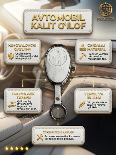 GAC Aion i60 kalit g'ilofi avtomobil pult chexoli charm metall korpus - 