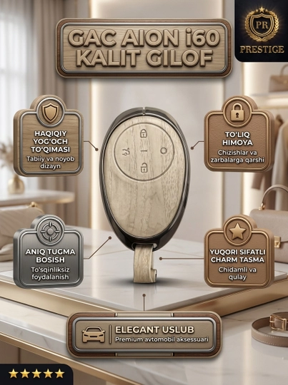 GAC Aion i60 kalit g'ilofi avtomobil pult chexoli charm metall korpus
