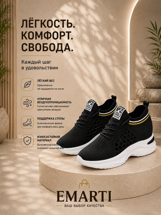 Kuzgi va bahorgi ayollar krossovkalari, nafas oladigan, 35-40 o‘lchamlarda