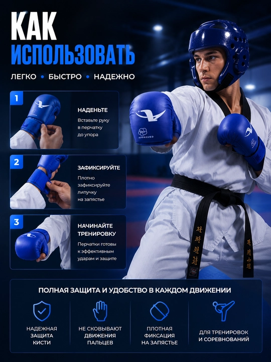 Перчатки для тхэквондо, перчатки тхэквондо WKF, перчатки для единоборств, защита рук