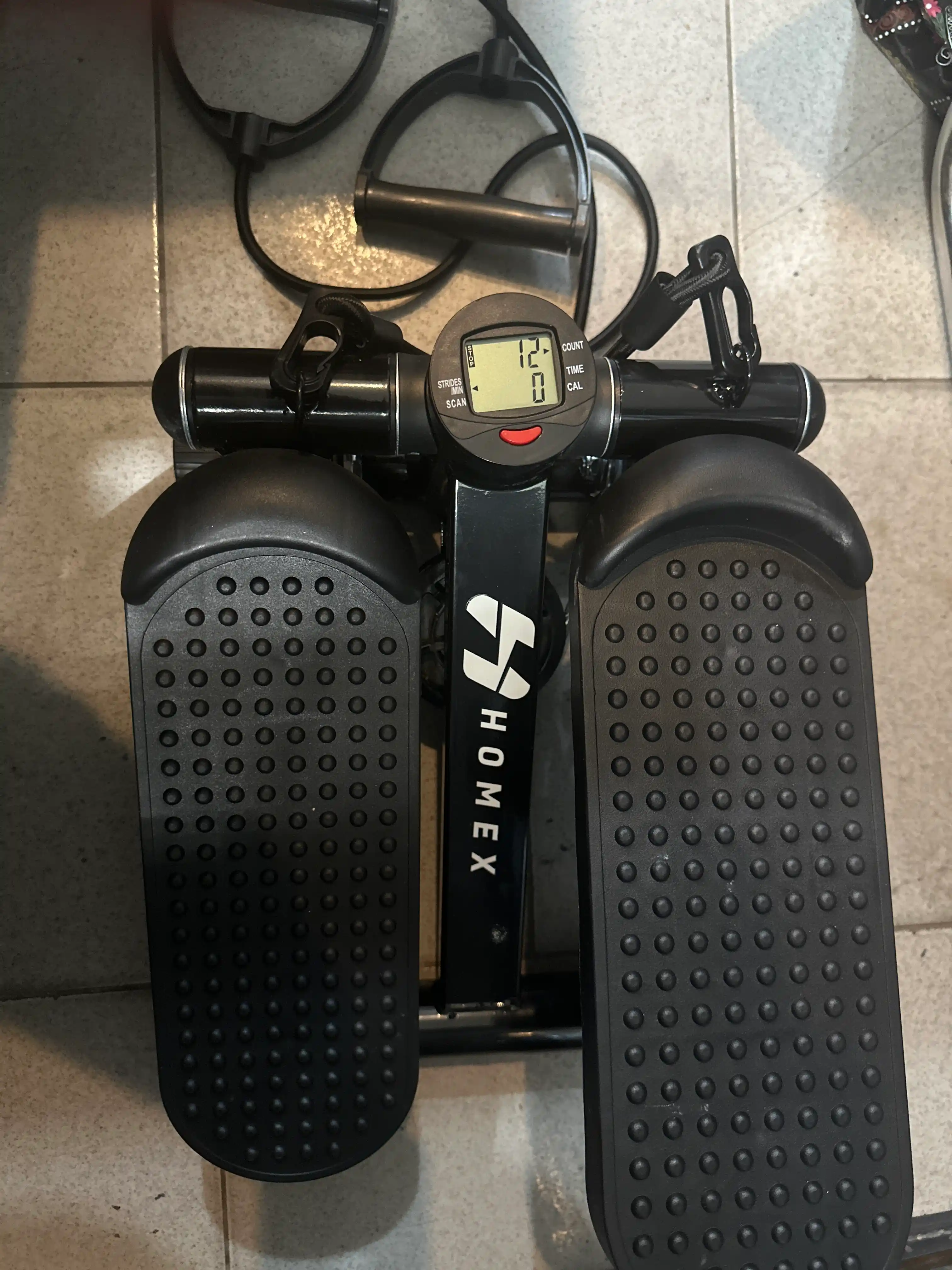 Stepper buriluvchi trenajor Homex – oyoq, son, bel va press mushaklari uchun, espanderli