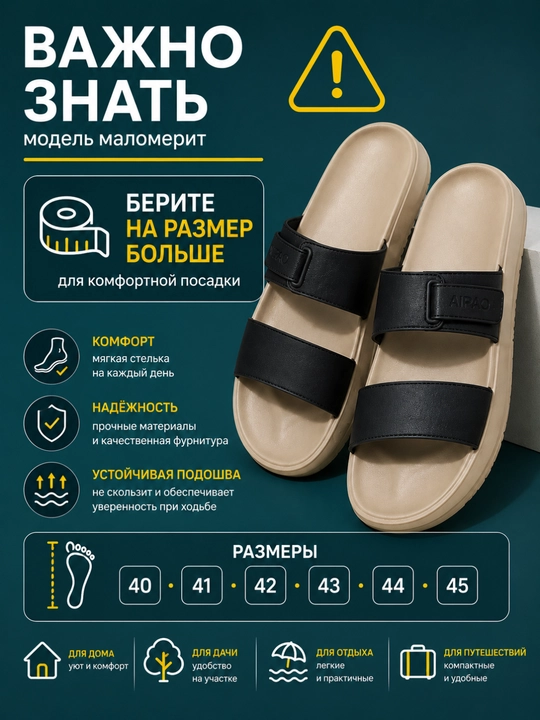 Erkaklar uchun yozgi shippak, qulay va yengil, 40–45