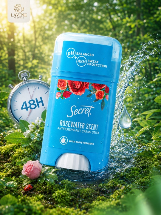 Krem antiperspirant dezodorant Secret Cream Stick, LAVINE, terga qarshi stik, 40 ml