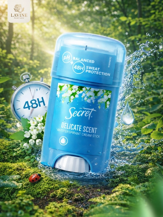 Krem antiperspirant dezodorant Secret Cream Stick, LAVINE, terga qarshi stik, 40 ml