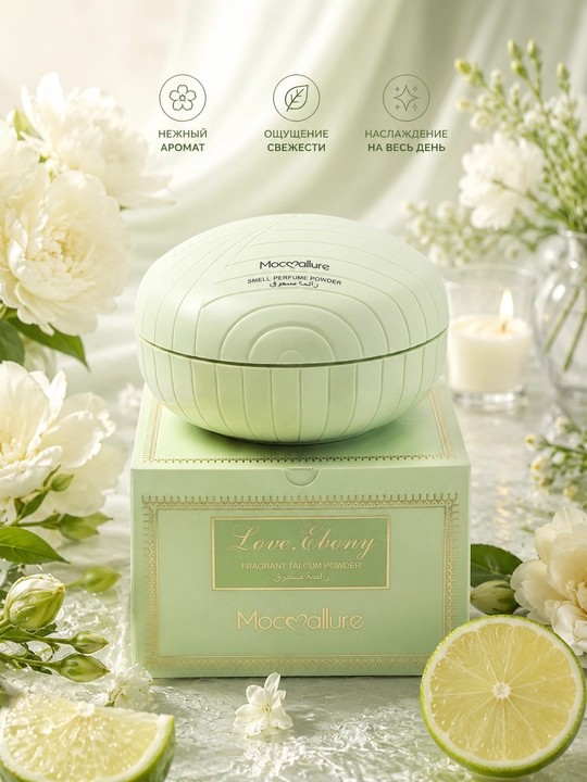 Mocallure парфюмированная пудра для тела, стойкий аромат, 100 г - 