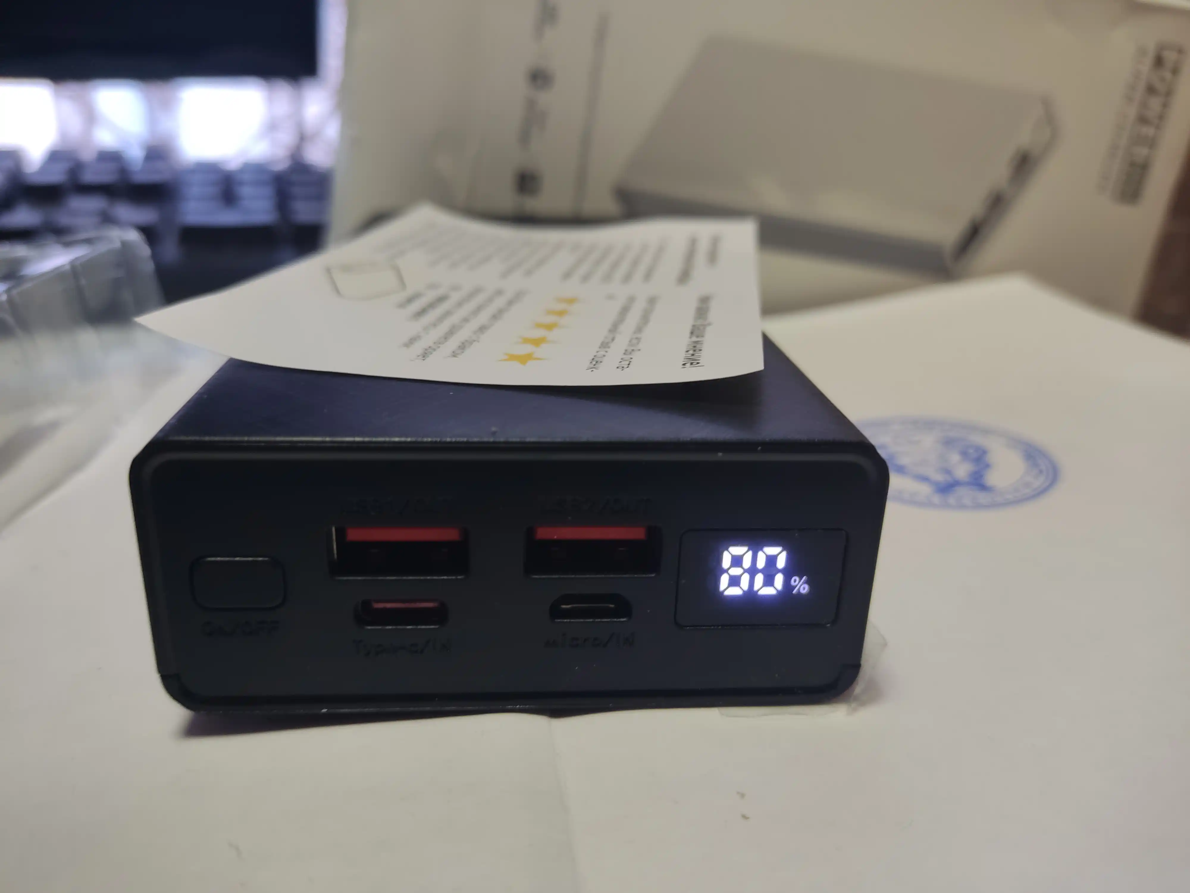Power bank 66w, Внешний аккумулятор, 20000 мА/ч, 22.5W с быстрой зарядкой 22.5w
