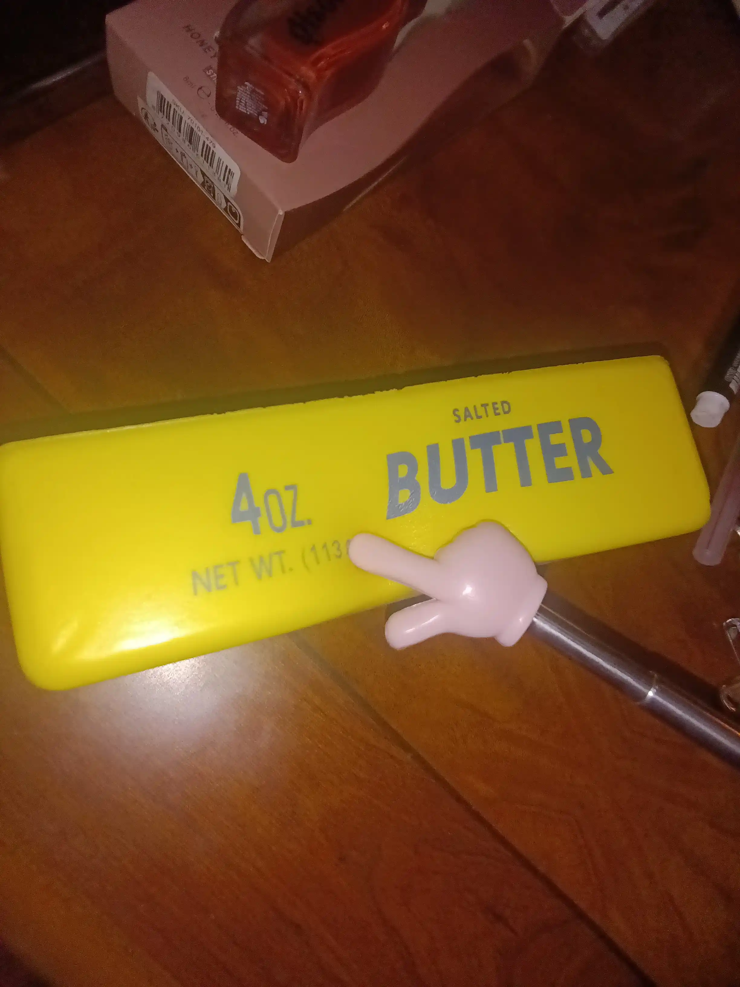 Сквиш-антистресс Масло Butter 113 г с ароматом, игрушка-мялка и пикми-палочка