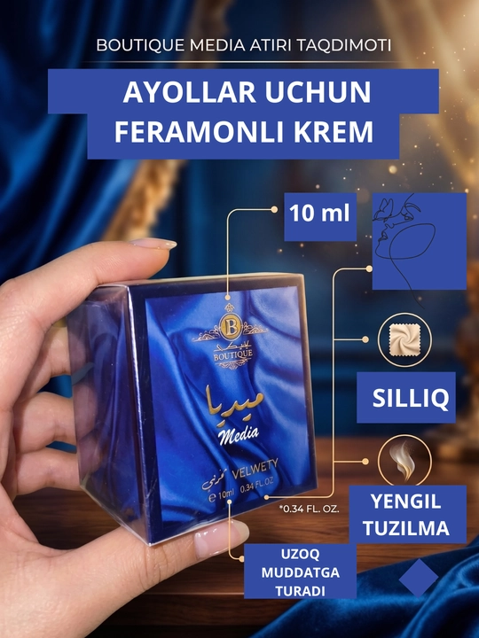 Boutique "Sandy" tana atiri, gel parfyumlangan krem, 10 ml