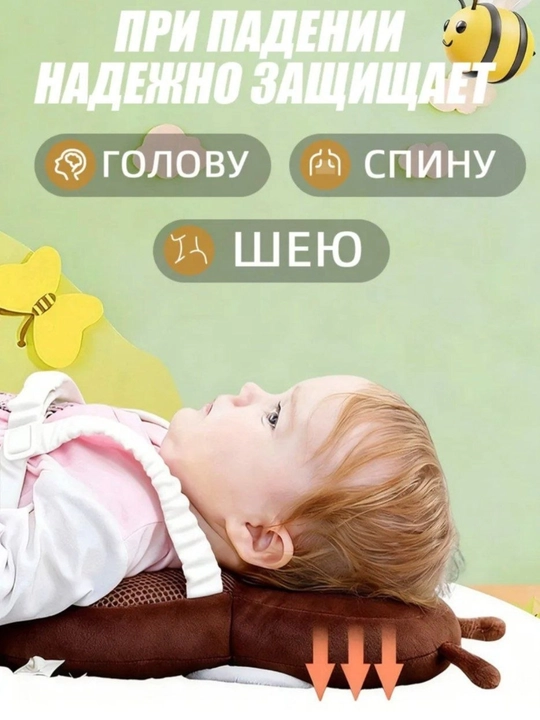 Защитная подушка - рюкзак для малышей от падения - 