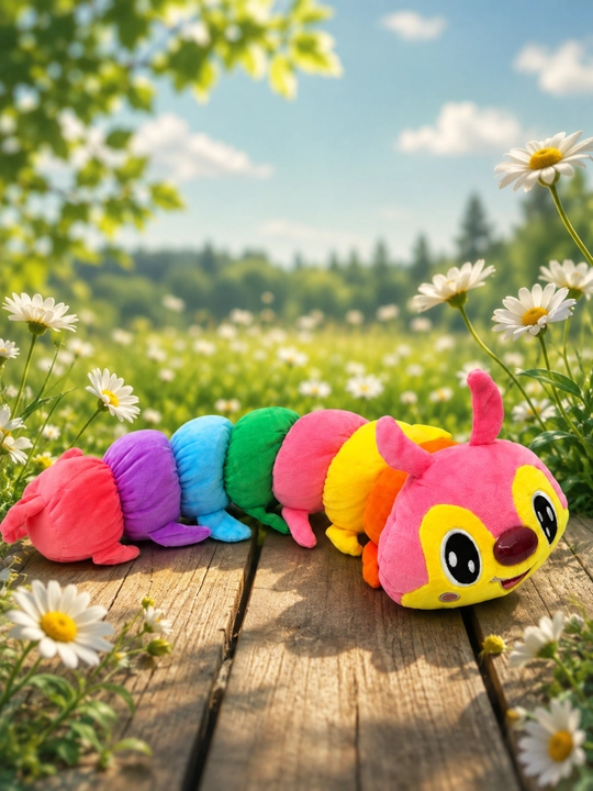 Мягкая игрушка, гусеница, плюшевая игрушка - 