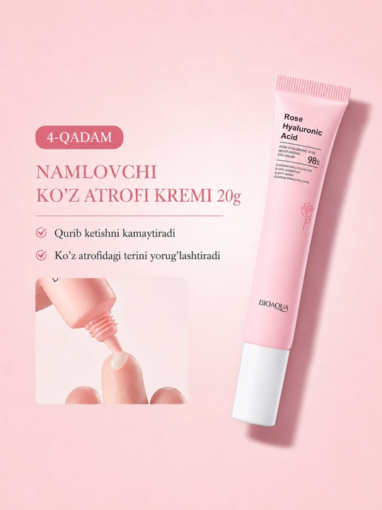 Gialuron kislotali, terini yoshartirish uchun BIOAQUA kosmetik sovg‘a to‘plami