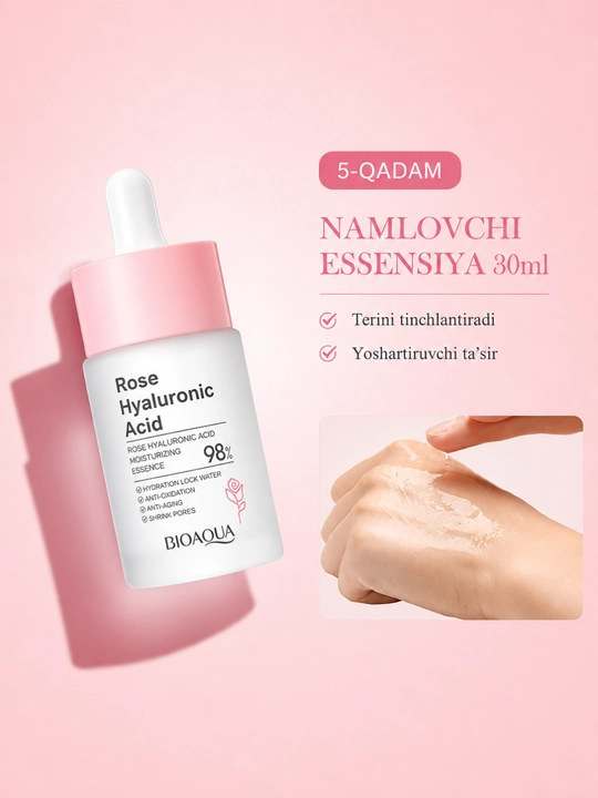 Gialuron kislotali, terini yoshartirish uchun BIOAQUA kosmetik sovg‘a to‘plami